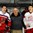 GRAND FORKS, NORTH DAKOTA - APRIL 18: Czech Republic's Ondrej Najman #10 and Denmark's Oliver Gatz #6 receives Player of the Game awards during preliminary round action at the 2016 IIHF Ice Hockey U18 World Championship. (Photo by Matt Zambonin/HHOF-IIHF Images)

